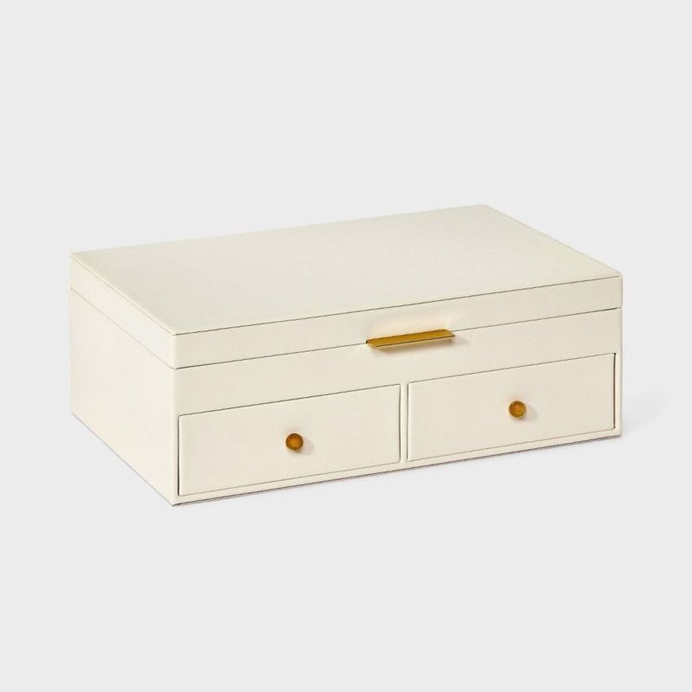 Open Box - A New Day - Two Drawer Jewelry Organizer - A New Day Cream Cream